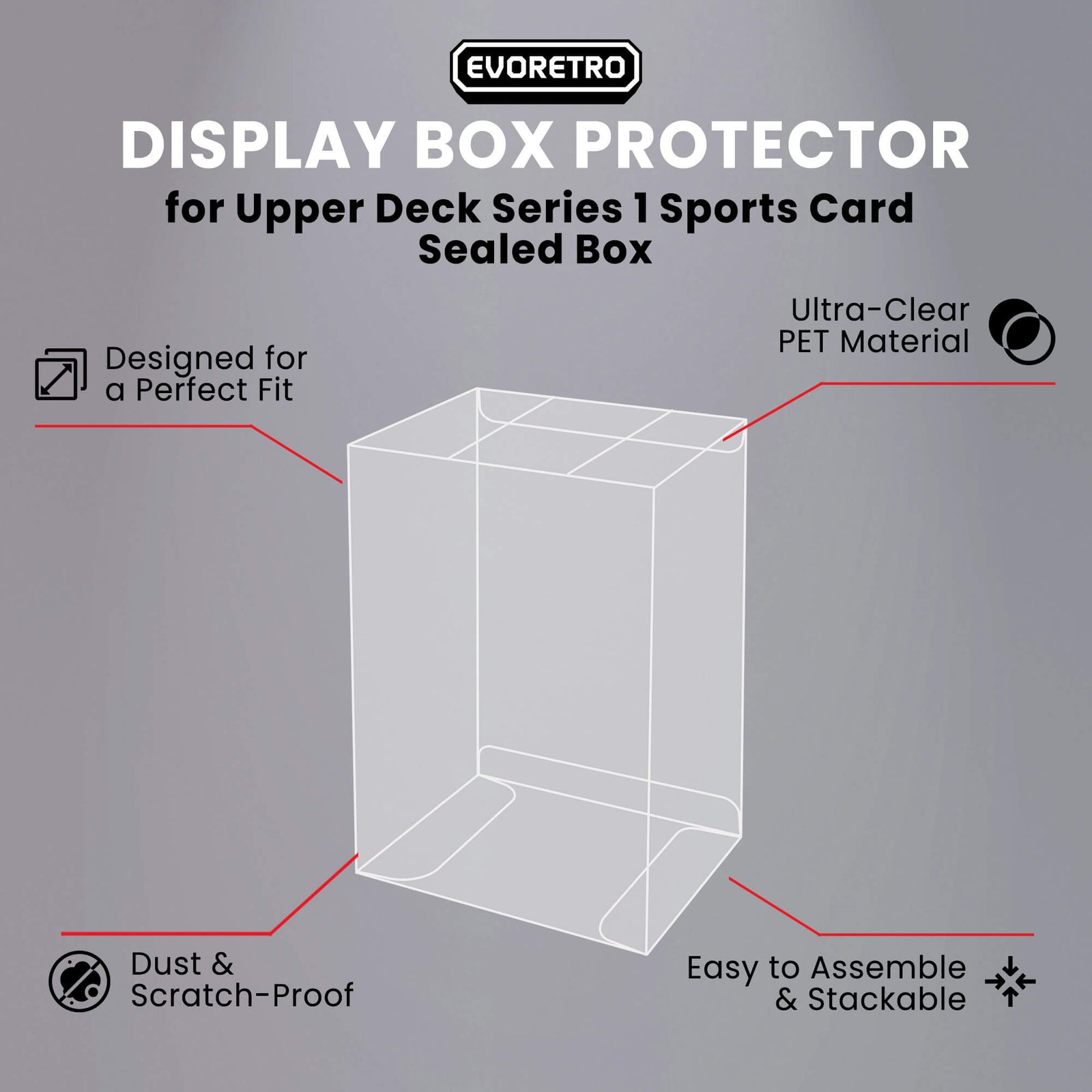 Upper Deck Series 1 Sports Card Sealed Box - PET Protector 0.45MM