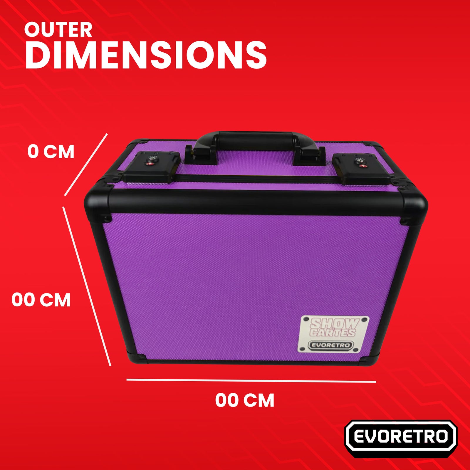 EVORETRO x Show de Cartes – Valise Aluminium Violette avec Combinaison