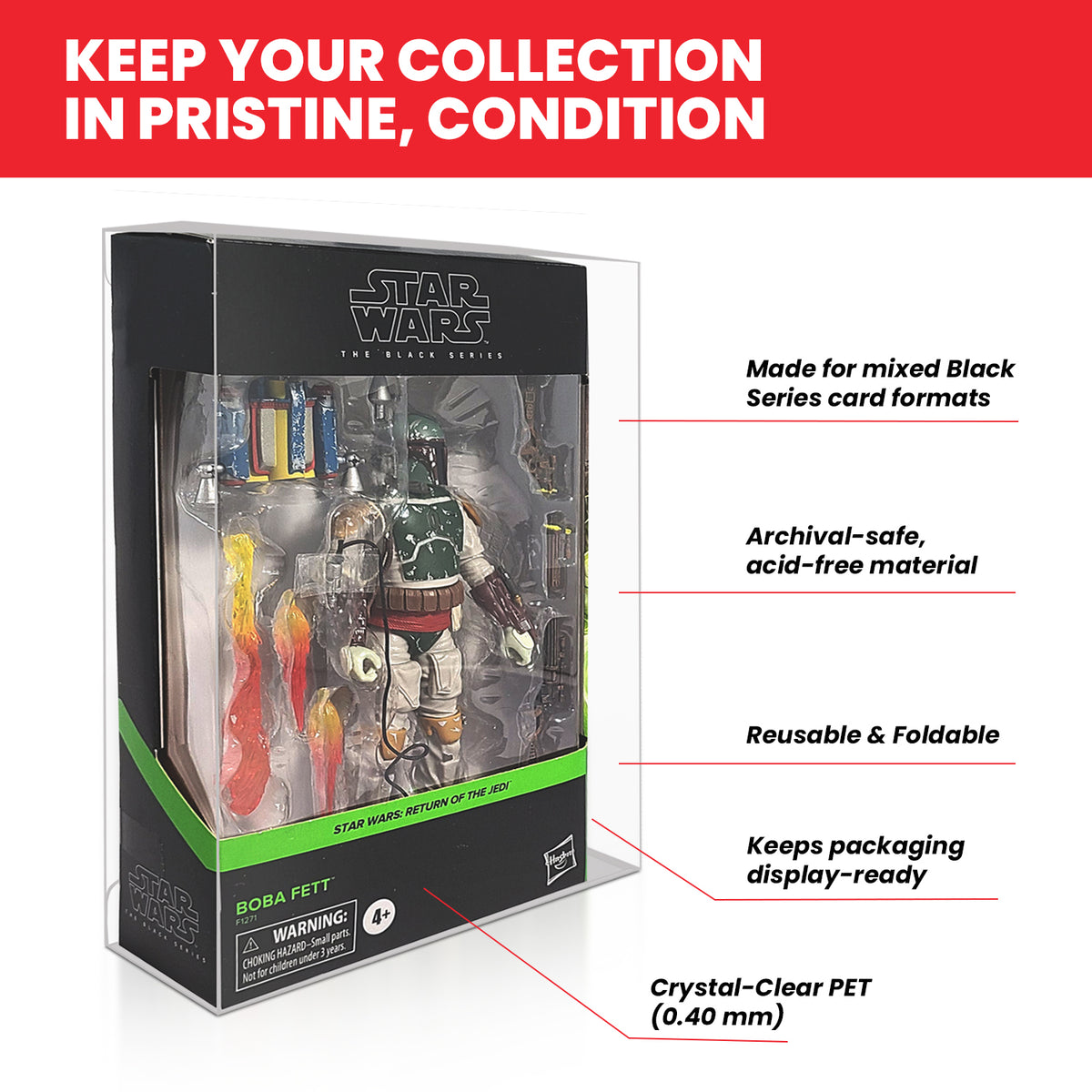 Protecteurs EVORETRO pour figurines Star Wars Black Series — paquet de 5