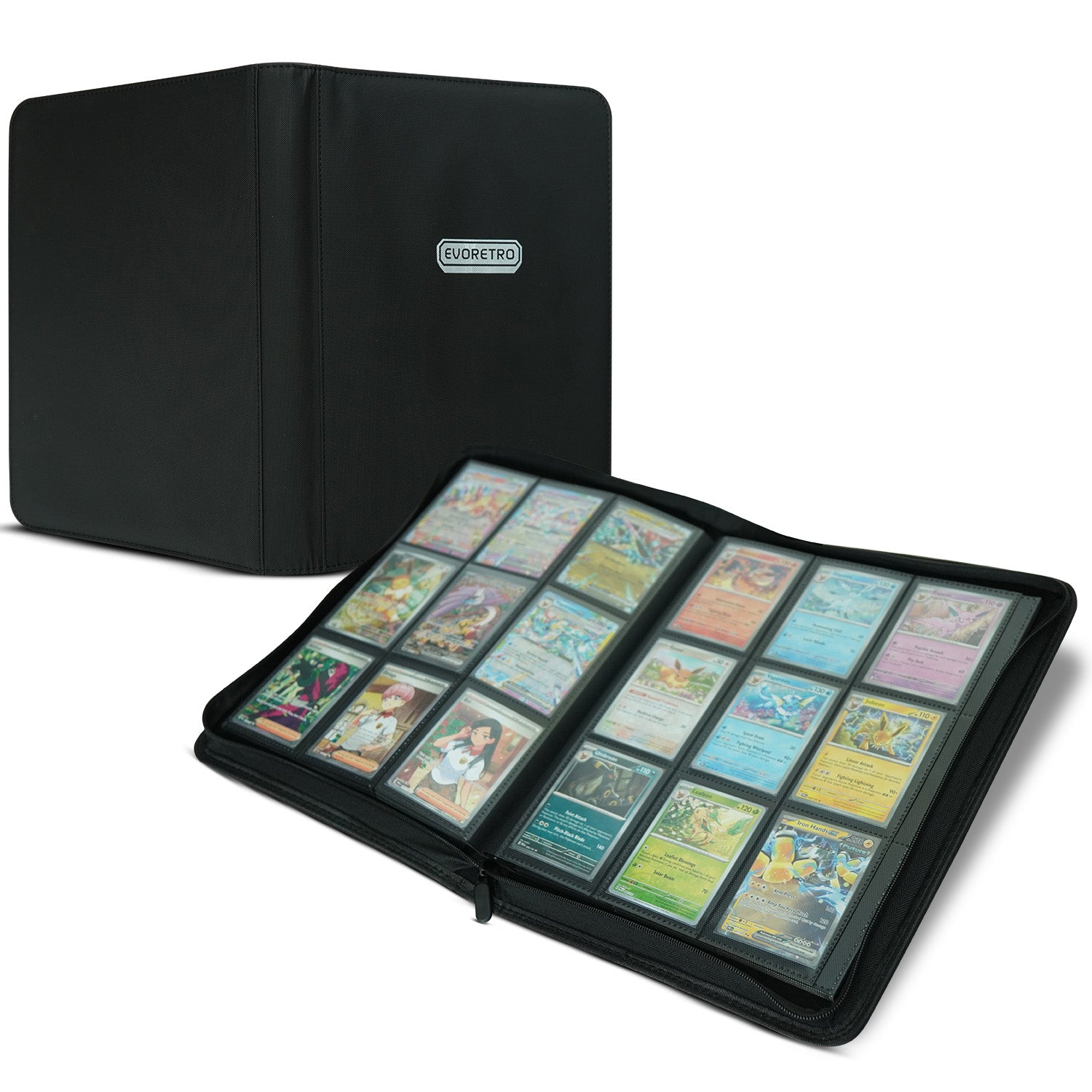 EVORETRO 9-Pocket Zip-Up Trading Card Binder for 360 cards