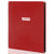 Red 9 pocket zip up trading card binder holding 360 cards with zipper closure