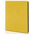 Yellow 9 pocket zip up trading card binder holding 360 cards with zipper closure