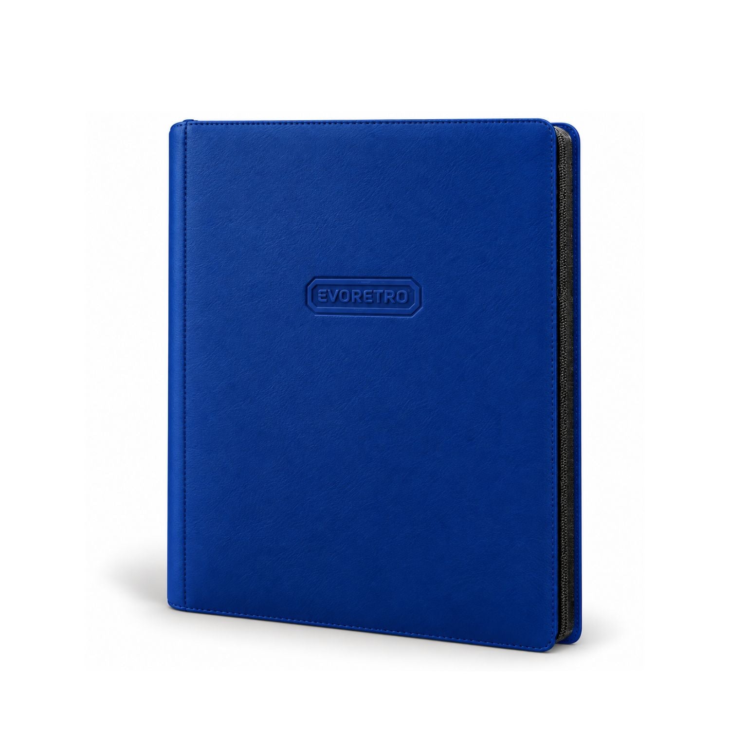 Regular 9 Pocket Card Binder with Zipper Royal Blue front view