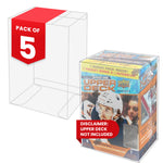 PET protector for Upper Deck Series 1 sports card sealed box – 0.45mm collectible box case – EVORETRO pack of 5