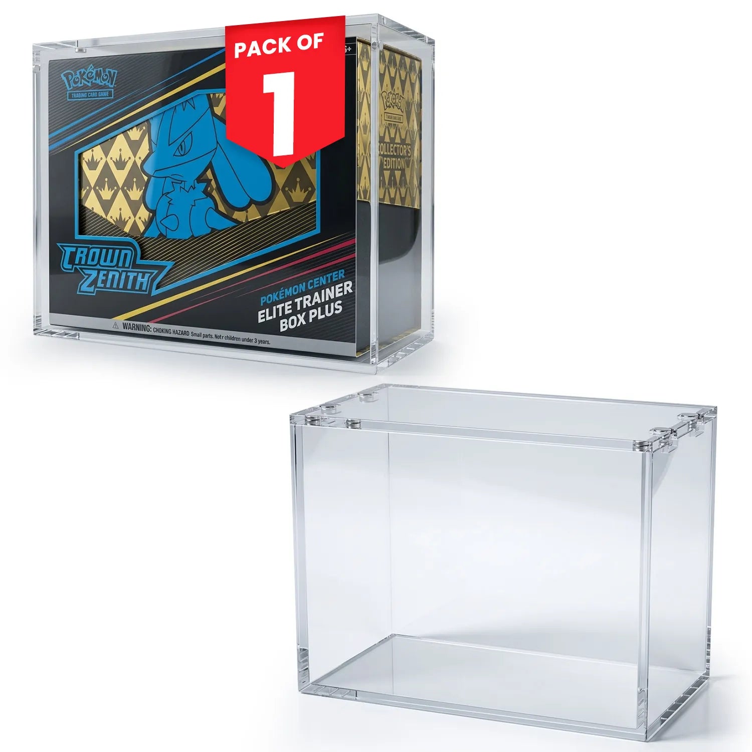 Magnetic Acrylic Display Case for Pokemon TCG Crown Zenith Pokemon Center ETB Plus