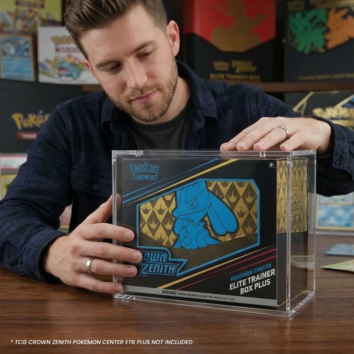 Magnetic Acrylic Display Case for Pokemon TCG Crown Zenith Pokemon Center ETB Plus