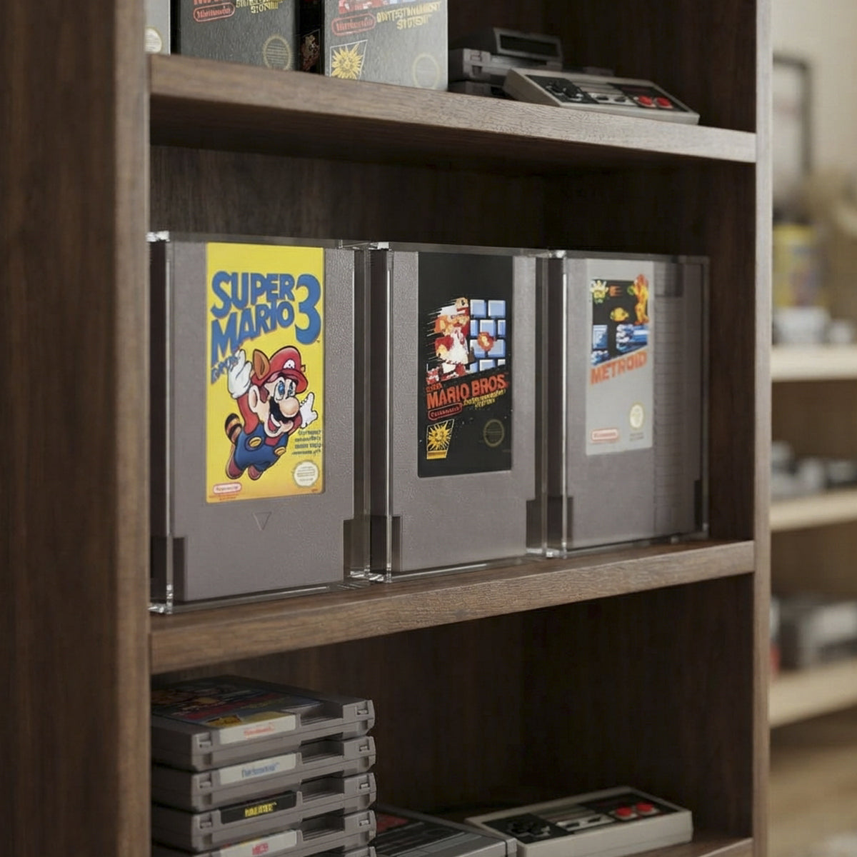 Boîtier en acrylique EVORETRO pour cartouche Nintendo NES — paquet de 2