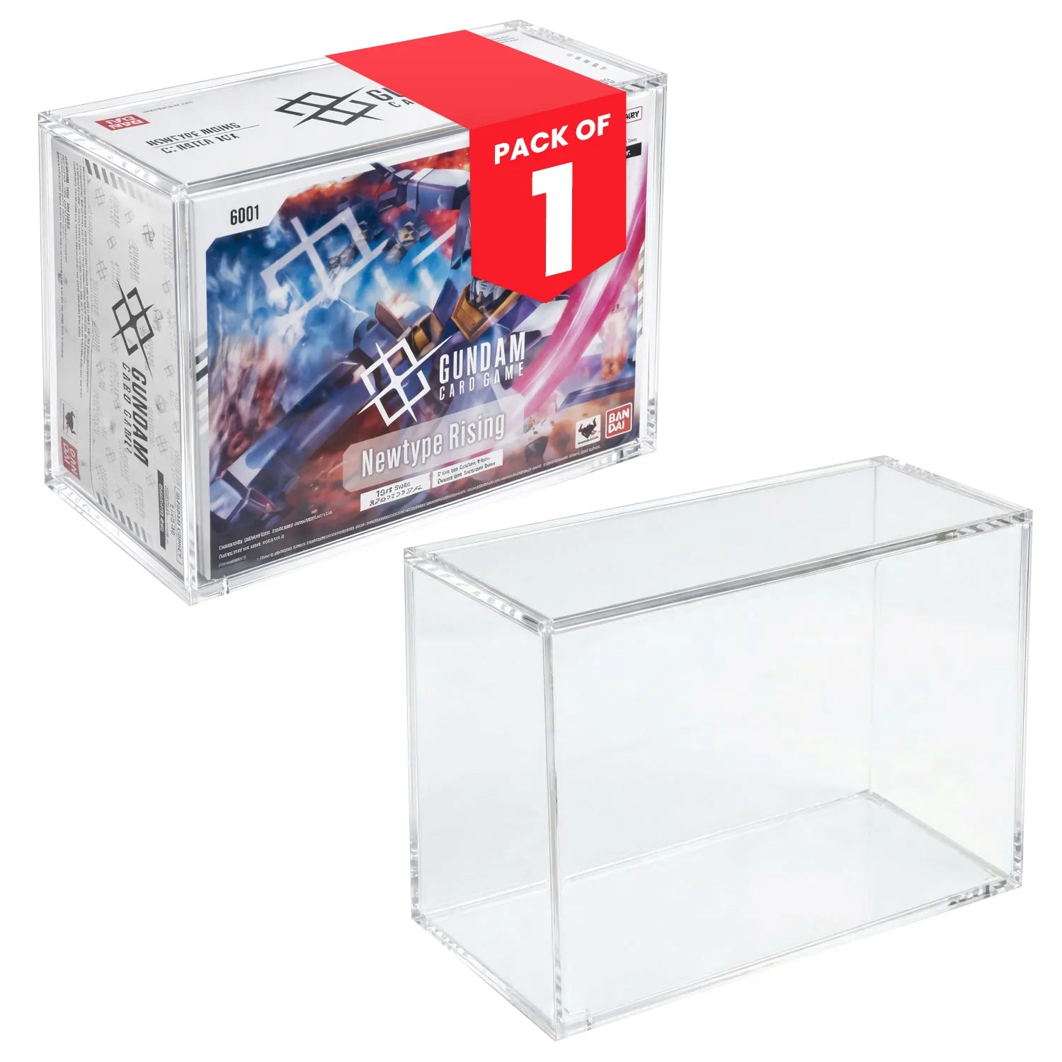 Magnetic Acrylic Display Case for Gundam Card Game Booster Pack Newtype Rising GD01 Box