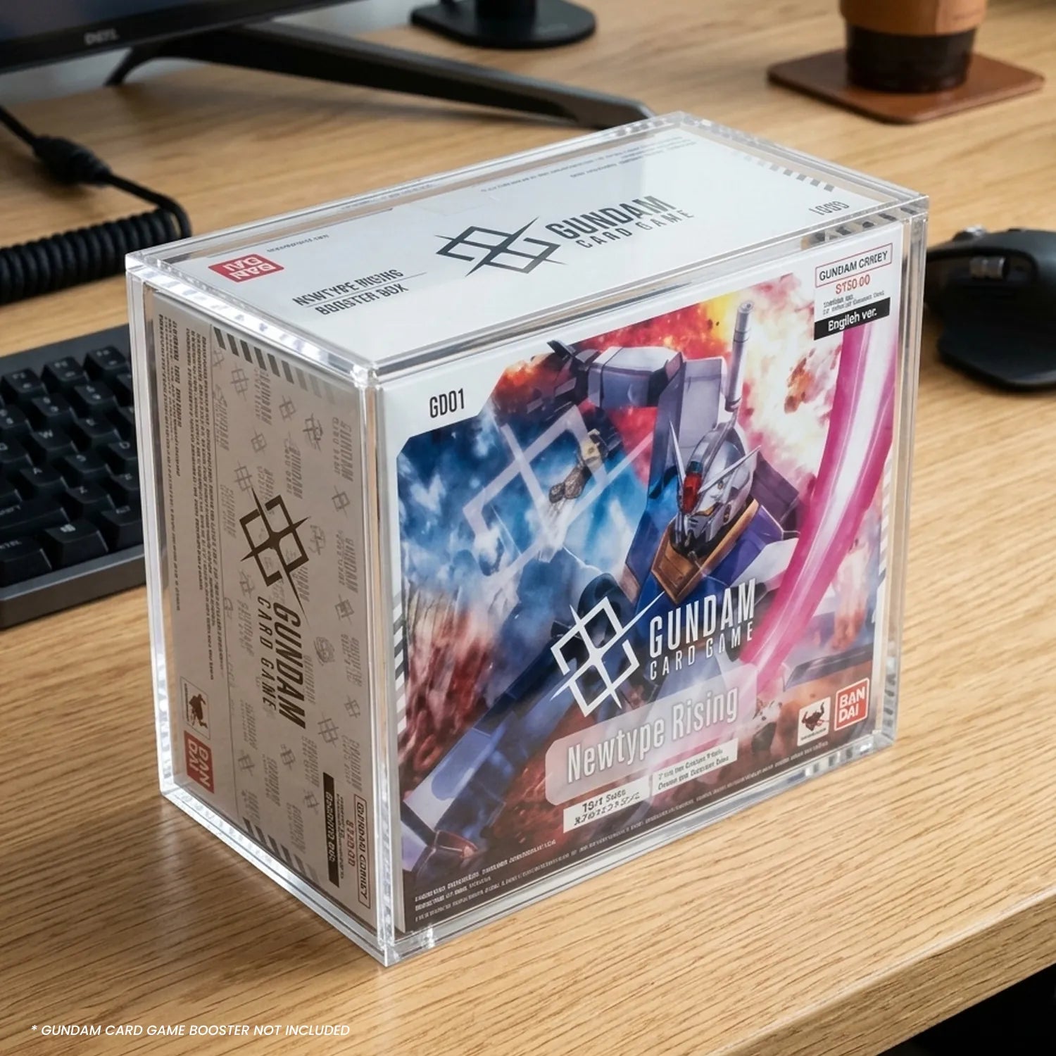 Magnetic Acrylic Display Case for Gundam Card Game Booster Pack Newtype Rising GD01 Box