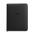 EVORETRO black semi-rigid Card Saver zip binder with embossed logo, closed front view