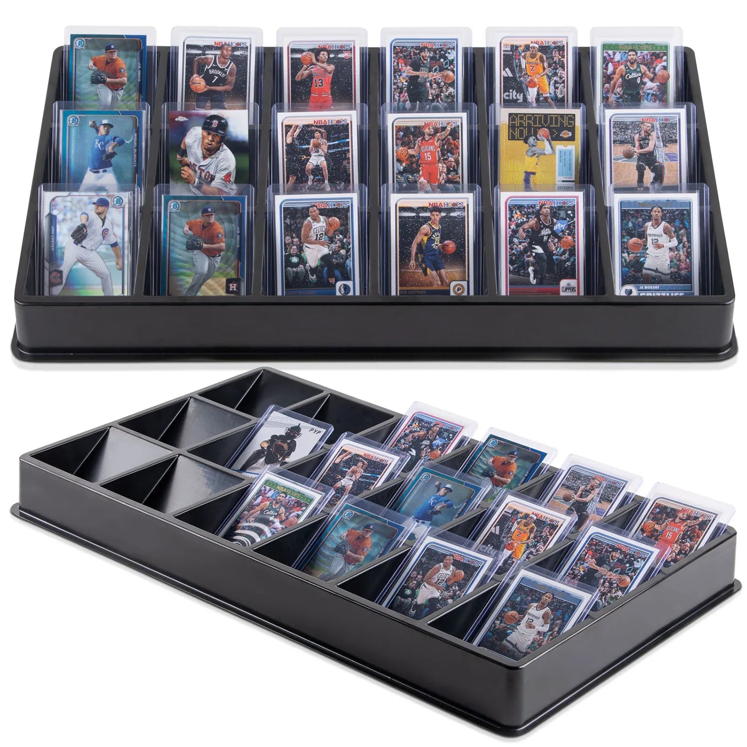 Card Sorting Tray for Toploader 18 Slots Pack of 5
