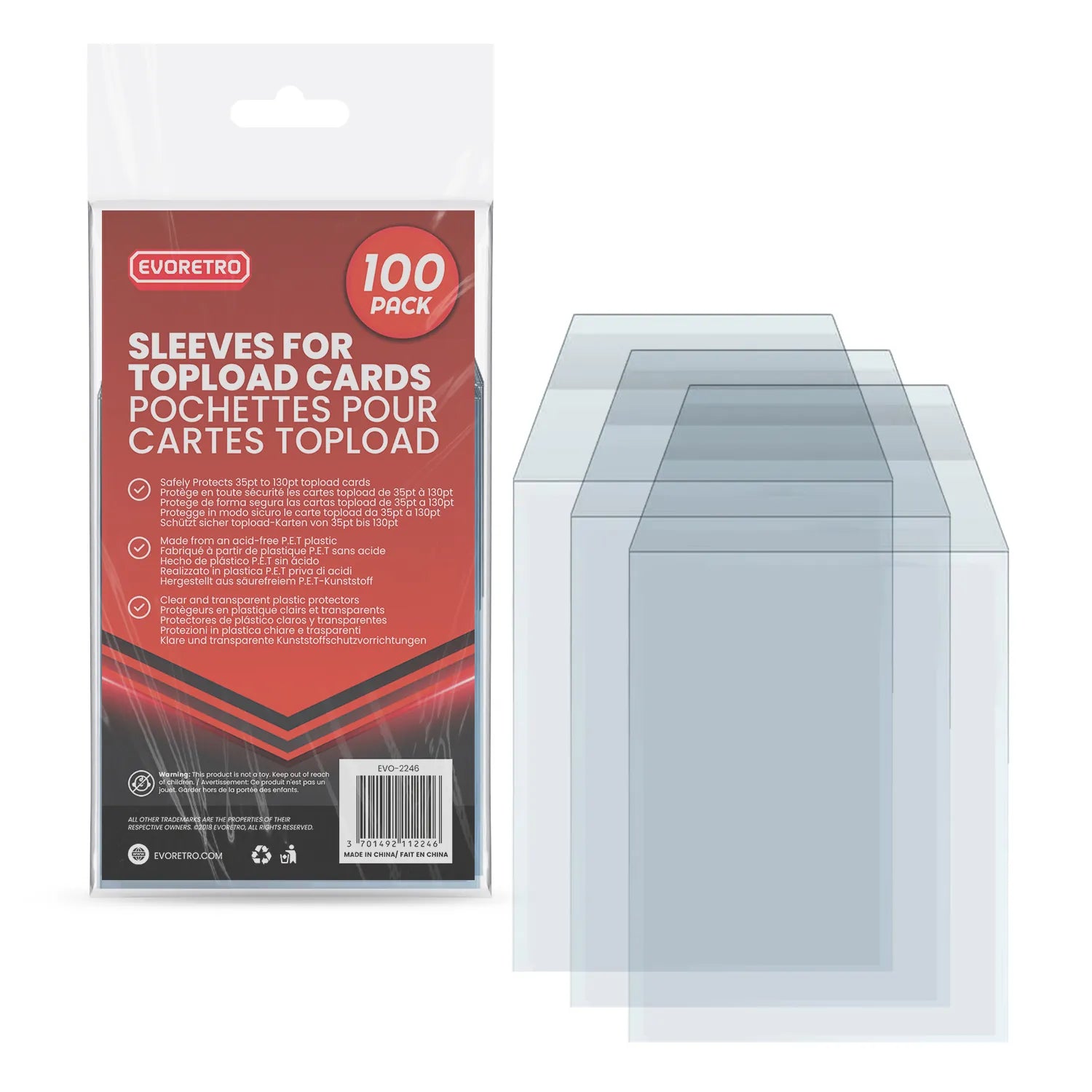 Perfect Fit Sleeves for Topload Card Holders – Fits 2–3 Holders (Pack of 100)