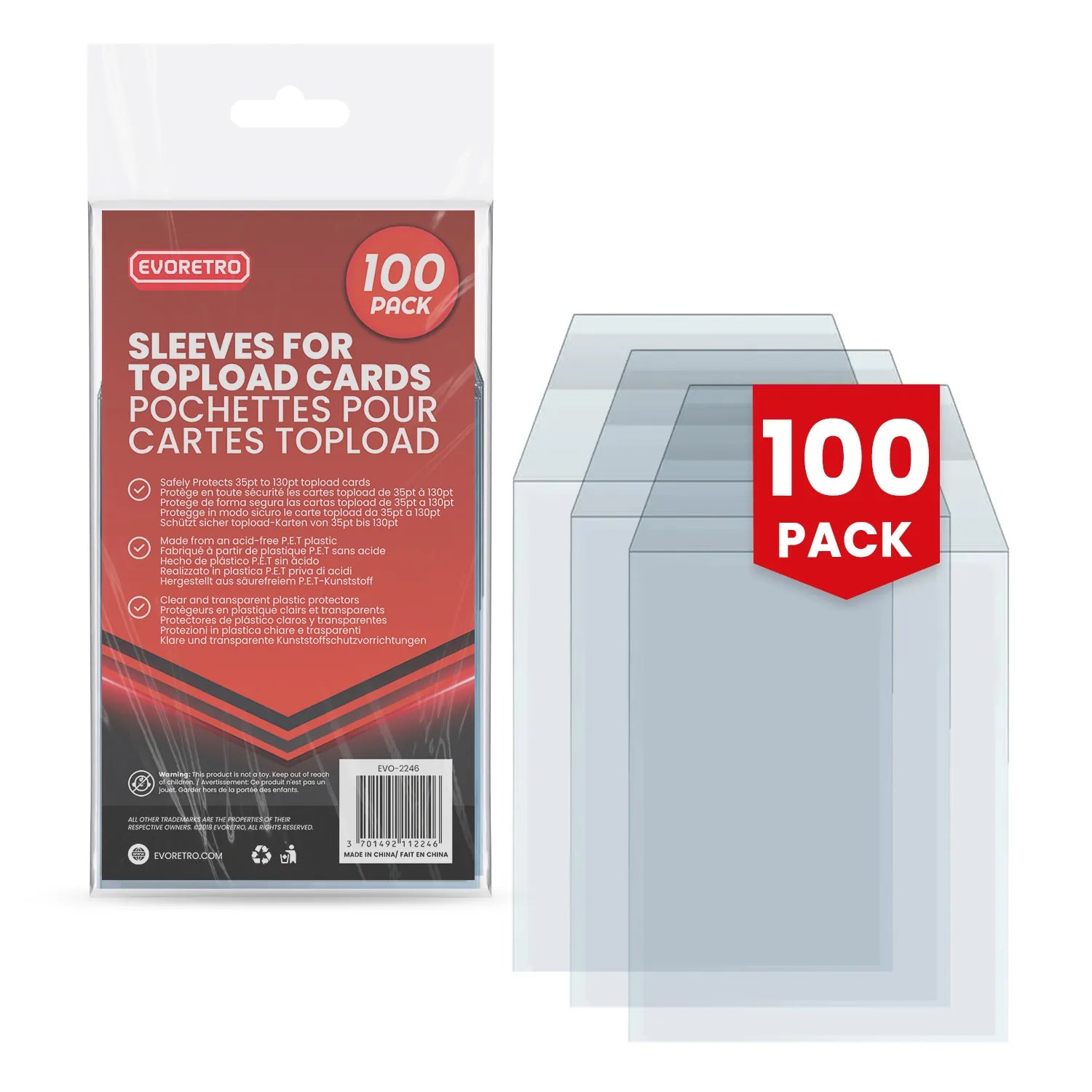 Perfect Fit Sleeves for Topload Card Holders – Fits 2–3 Holders (Pack of 100)