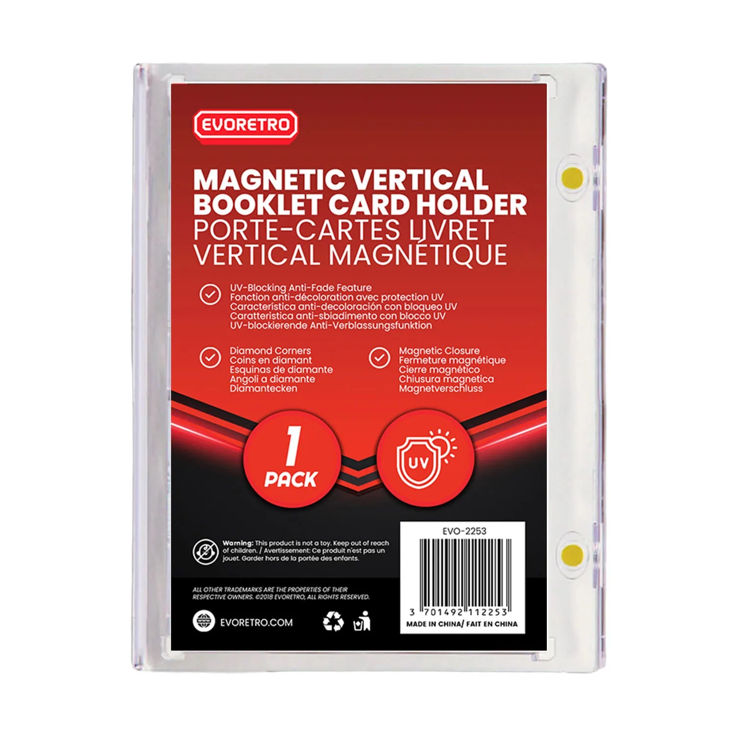 Magnetic Display Case Dual Vertical Booklet Holder