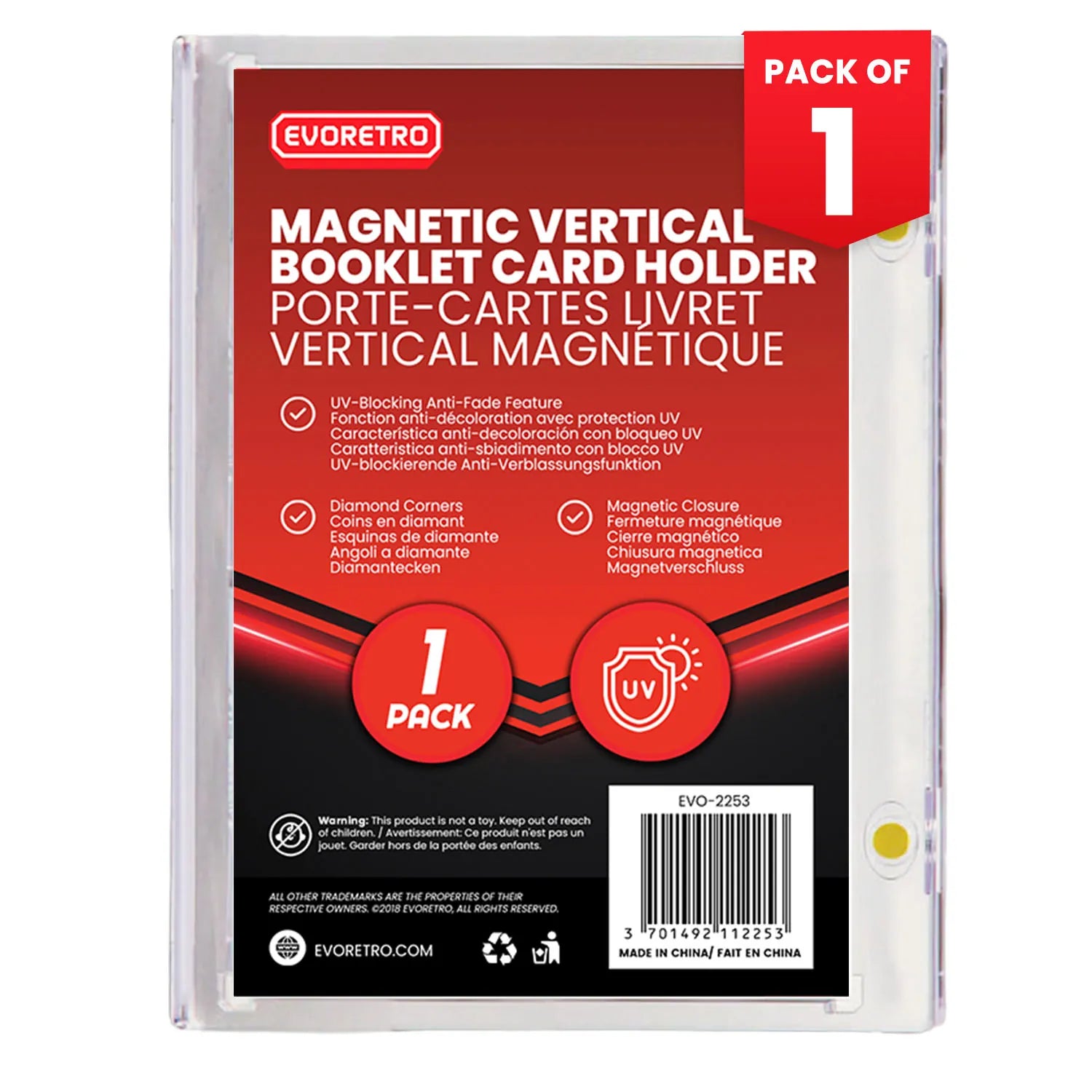 Magnetic Display Case Dual Vertical Booklet Holder