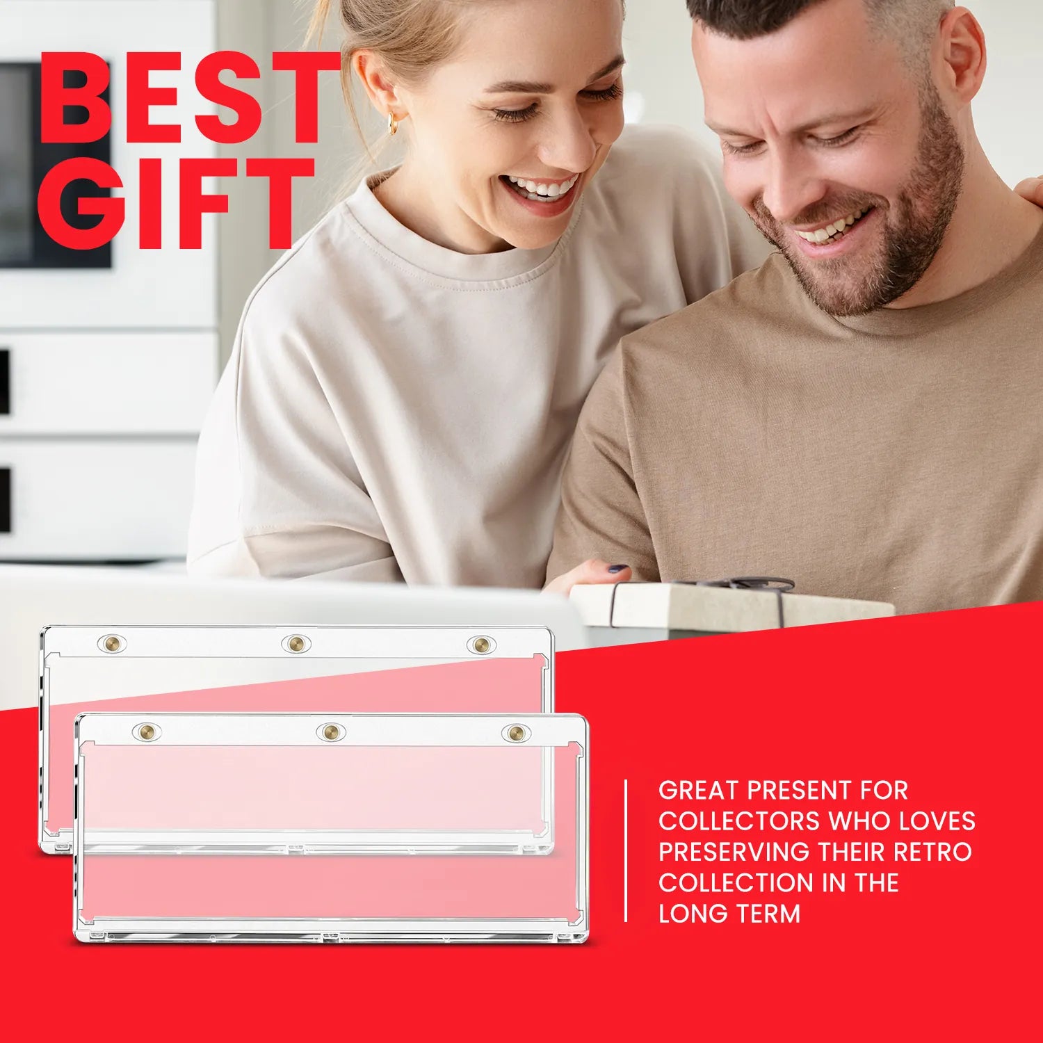 Magnetic Display Case Dual Horizontal Booklet Holder