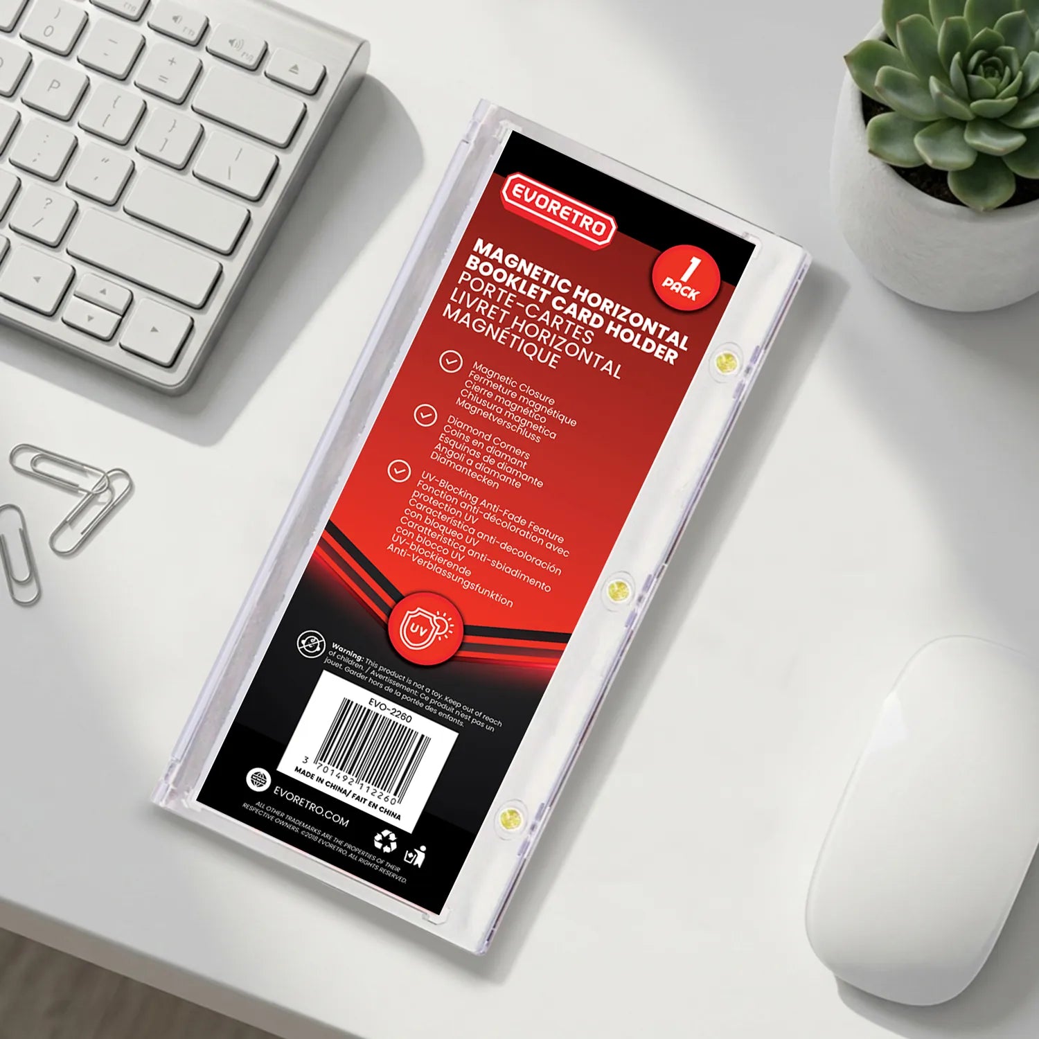 Magnetic Display Case Dual Horizontal Booklet Holder