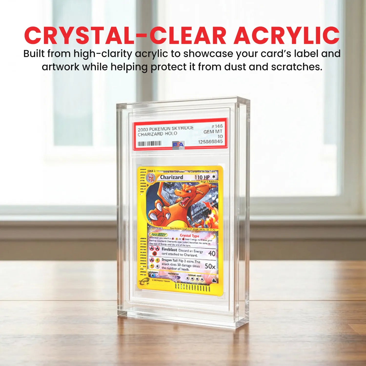 Magnetic Acrylic Case Display for 1 PSA Slab - Clear