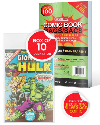Comic Bags for Comics Regular and Silver Comic Bags - 2MIL