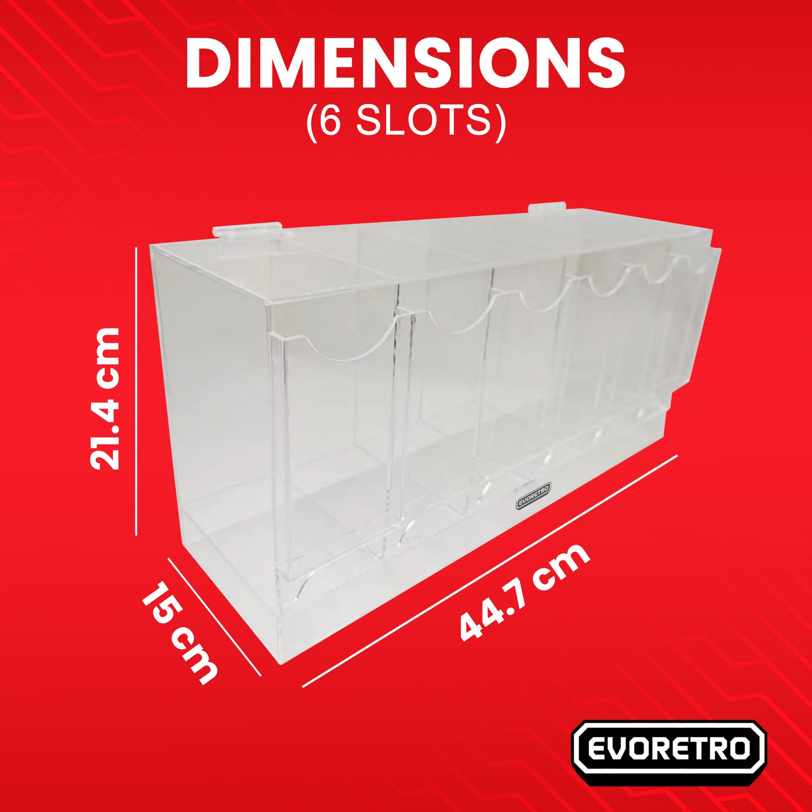 EVORETRO Card Dispenser Pokémon Booster Pack 6-Slot Acrylic Display Dispenser
