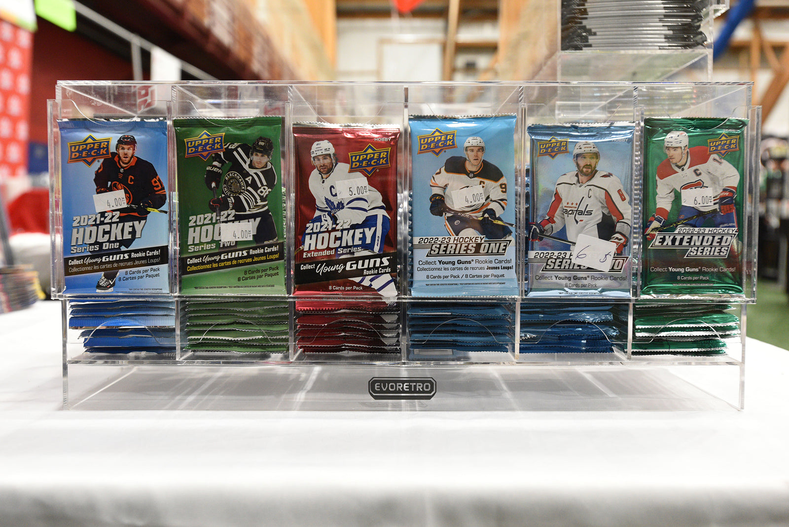 EVORETRO Card Dispenser Pokémon Booster Pack 6-Slot Acrylic Display Dispenser