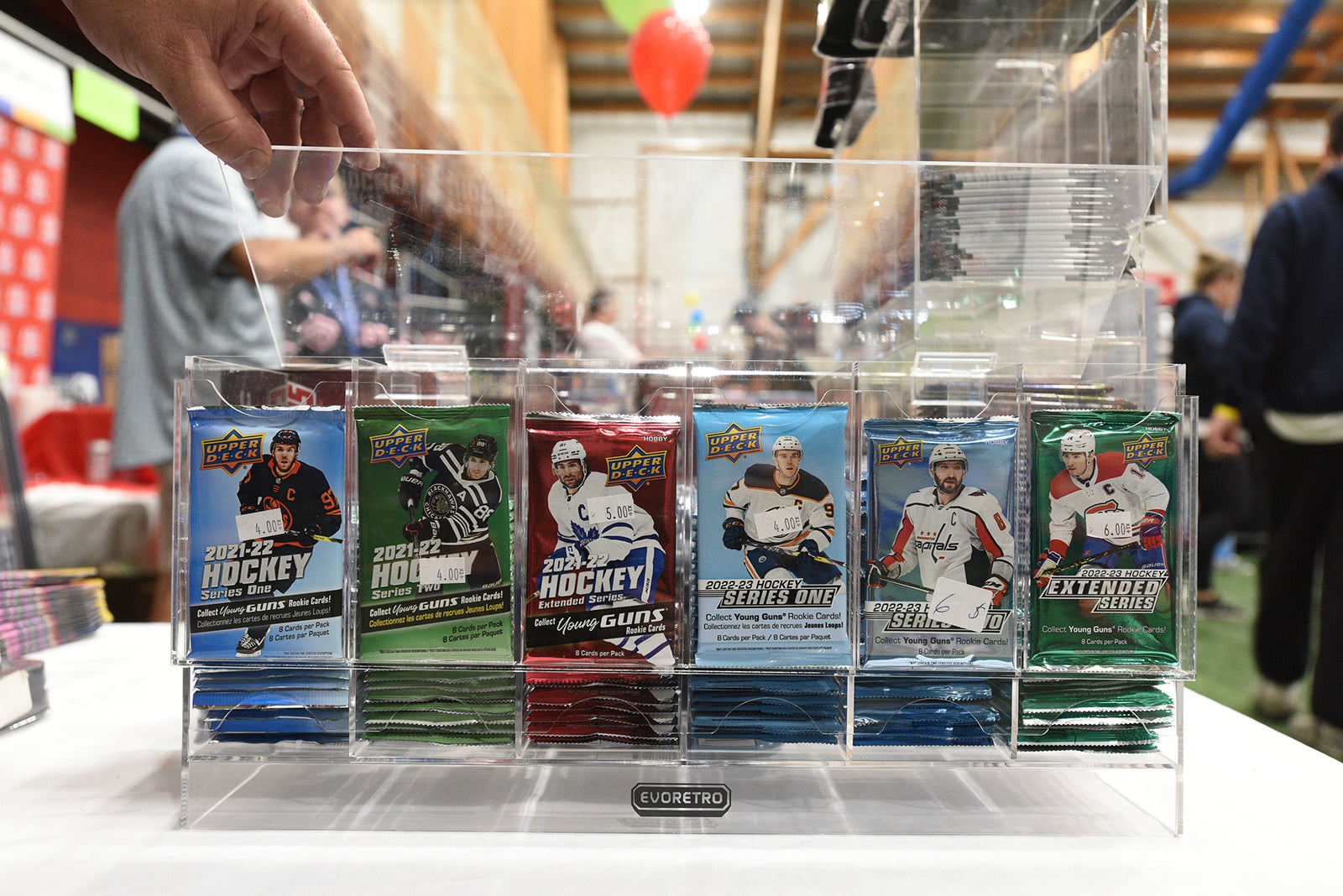 EVORETRO Card Dispenser Pokémon Booster Pack 6-Slot Acrylic Display Dispenser