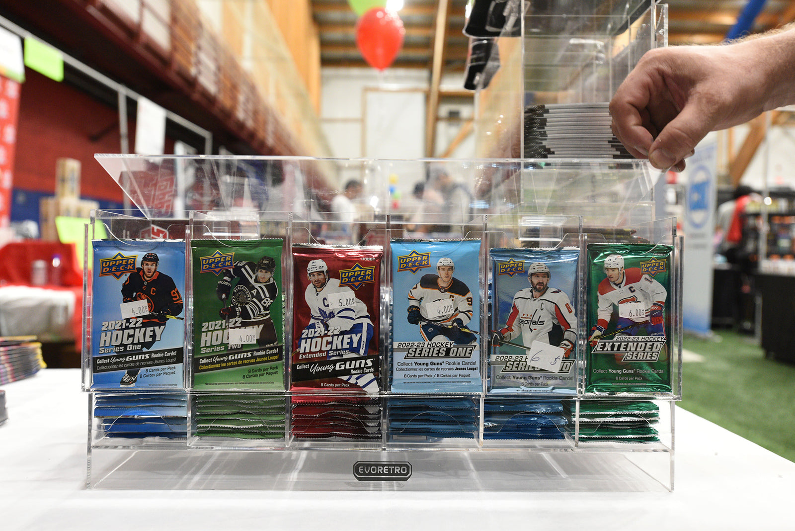 EVORETRO Card Dispenser Pokémon Booster Pack 6-Slot Acrylic Display Dispenser