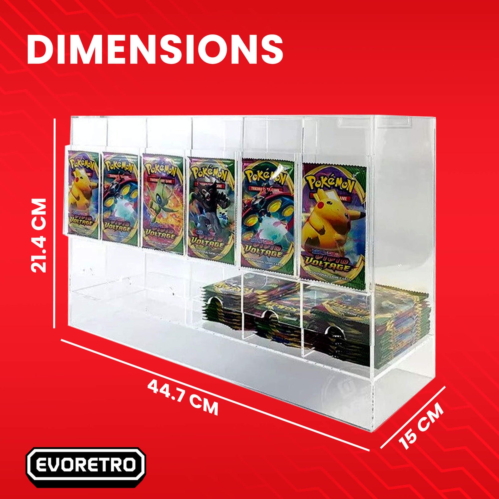 Présentoir acrylique Pokémon Booster Pack 6 emplacements