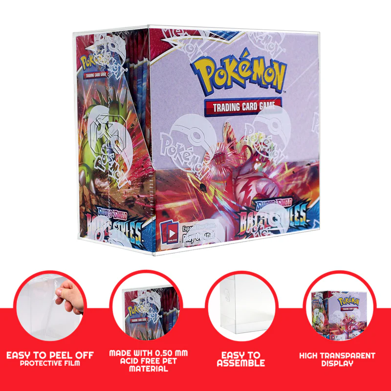 Protecteur en PET EVORETRO pour boîte Booster Pokémon – Paquet de 1 / 100