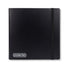 A black binder with a white 'EVORETRO' logo on the bottom left and a black elastic closure band on the right side, shown against a plain white background.