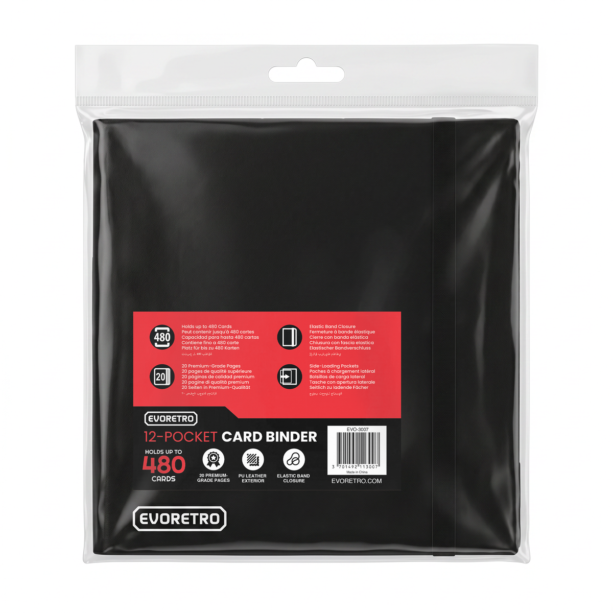 Regular 12 Pocket Card Flex Portfolio Black Pack of 1