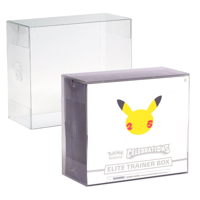 PET protector for Pokémon Elite Trainer Box – 0.50mm soft crease ETB protector 5-pack – EVORETRO