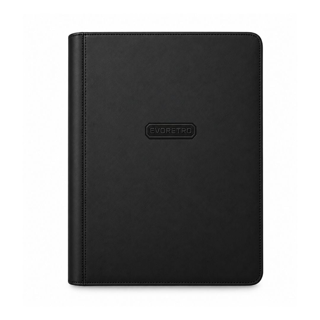 EVORETRO EVO-4001 black 4x4 trading card binder front cover