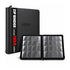 EVORETRO EVO-4001 black 4x4 trading card binder with pages open showing card pockets