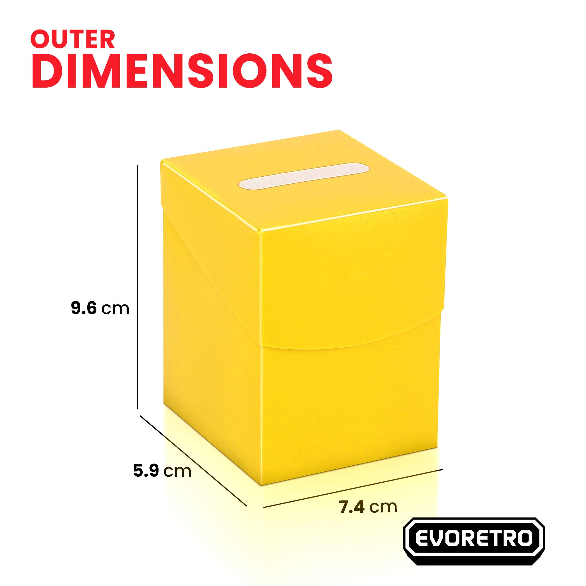 EVORETRO Plastic Deck Box – Holds Standard Trading Cards