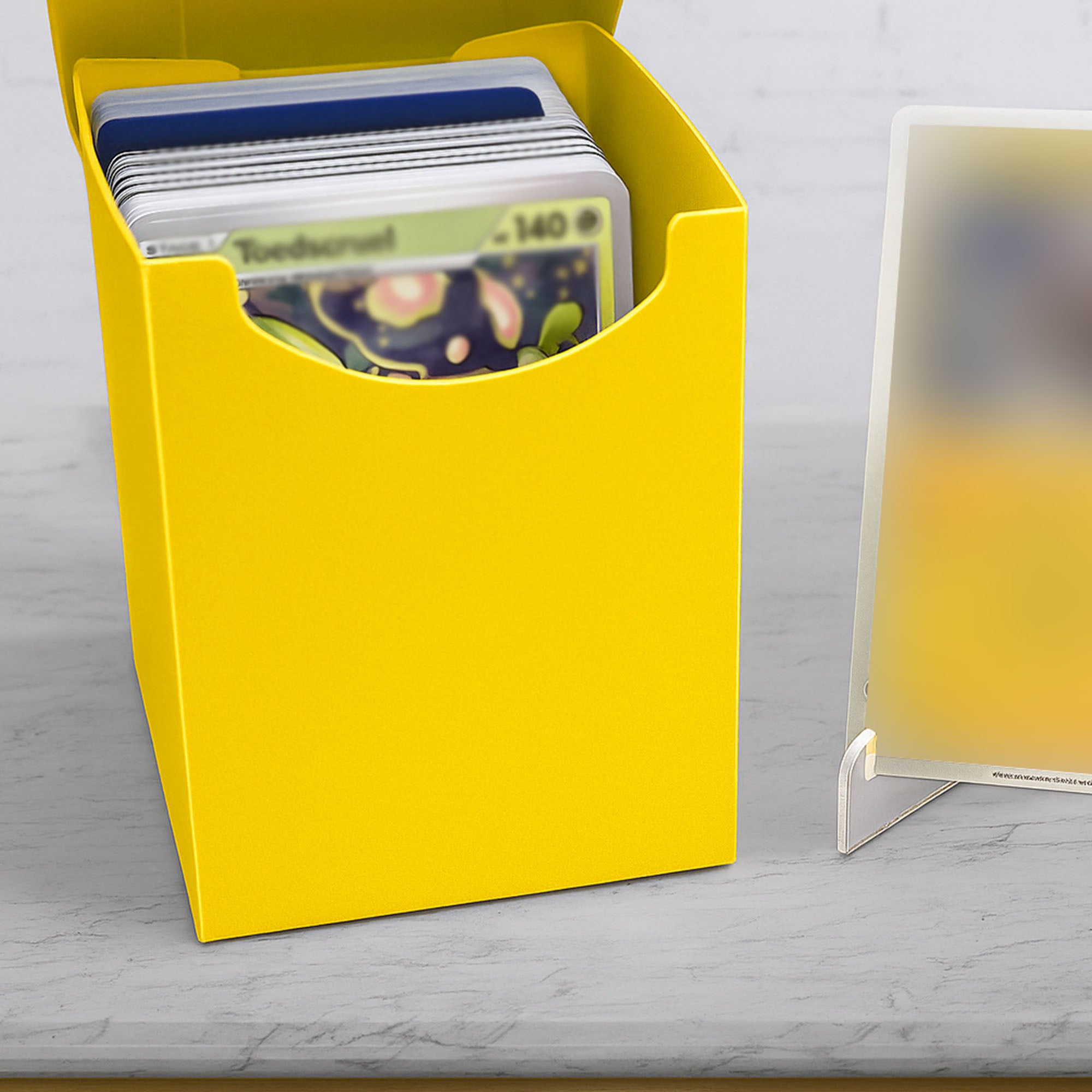 EVORETRO Plastic Deck Box – Holds Standard Trading Cards Yellow