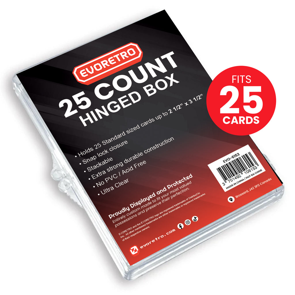 Stackable Hinged Card Box for 25 TCG & Sports Cards