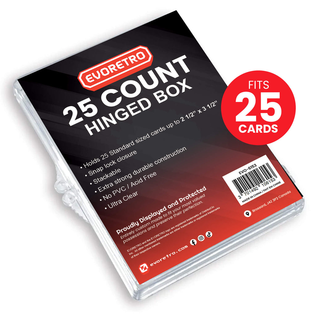 Stackable Hinged Card Box for 25 TCG & Sports Cards