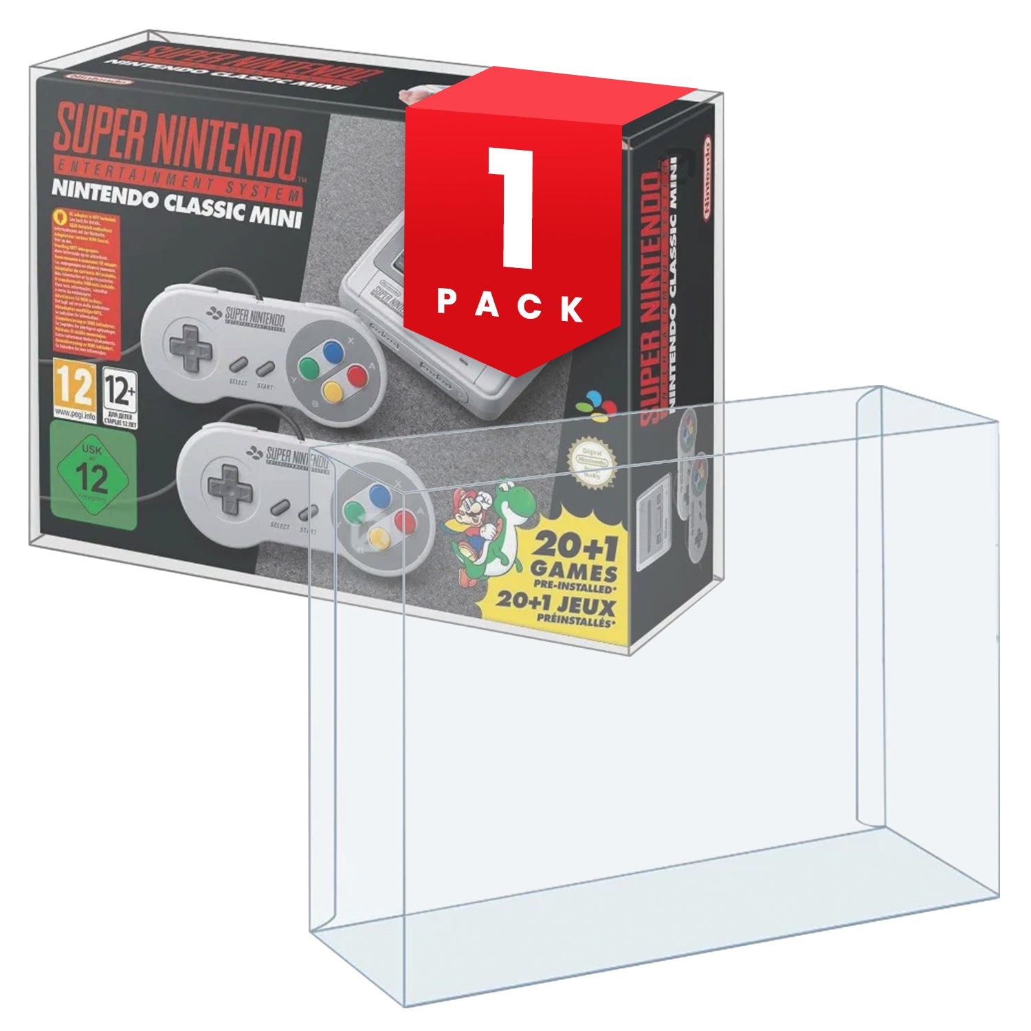 SNES Classic Mini + Super Famicom Classic EVORETRO Box Protector 0.40MM Pack of 1