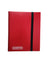 Red 9 pocket card flex portfolio binder holding 360 trading cards with elastic strap