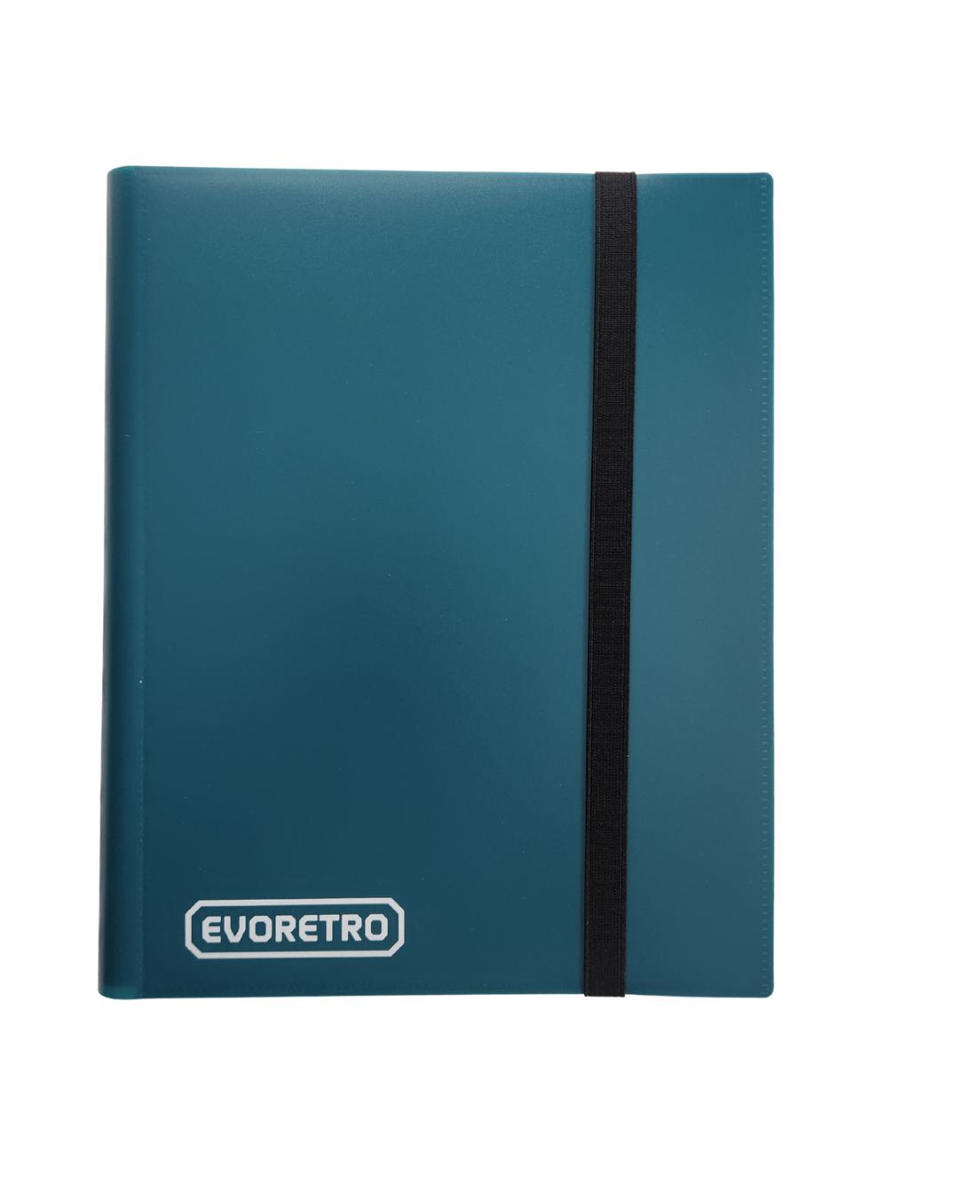 Blue 9 pocket card flex portfolio binder holding 360 trading cards with elastic strap