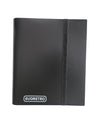 Black 9 pocket card flex portfolio binder holding 360 trading cards with elastic strap