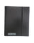 Black 9 pocket card flex portfolio binder holding 360 trading cards with elastic strap