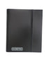 Black 9 pocket card flex portfolio binder holding 360 trading cards with elastic strap