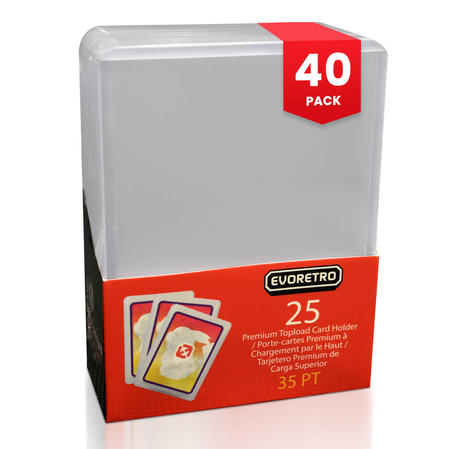 Top Loaders - Protecteur de cartes de sport 35 PT EVORETRO Clear Premium