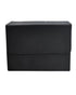 Black waterproof screwdown graded card holder, front view shown closed on white background