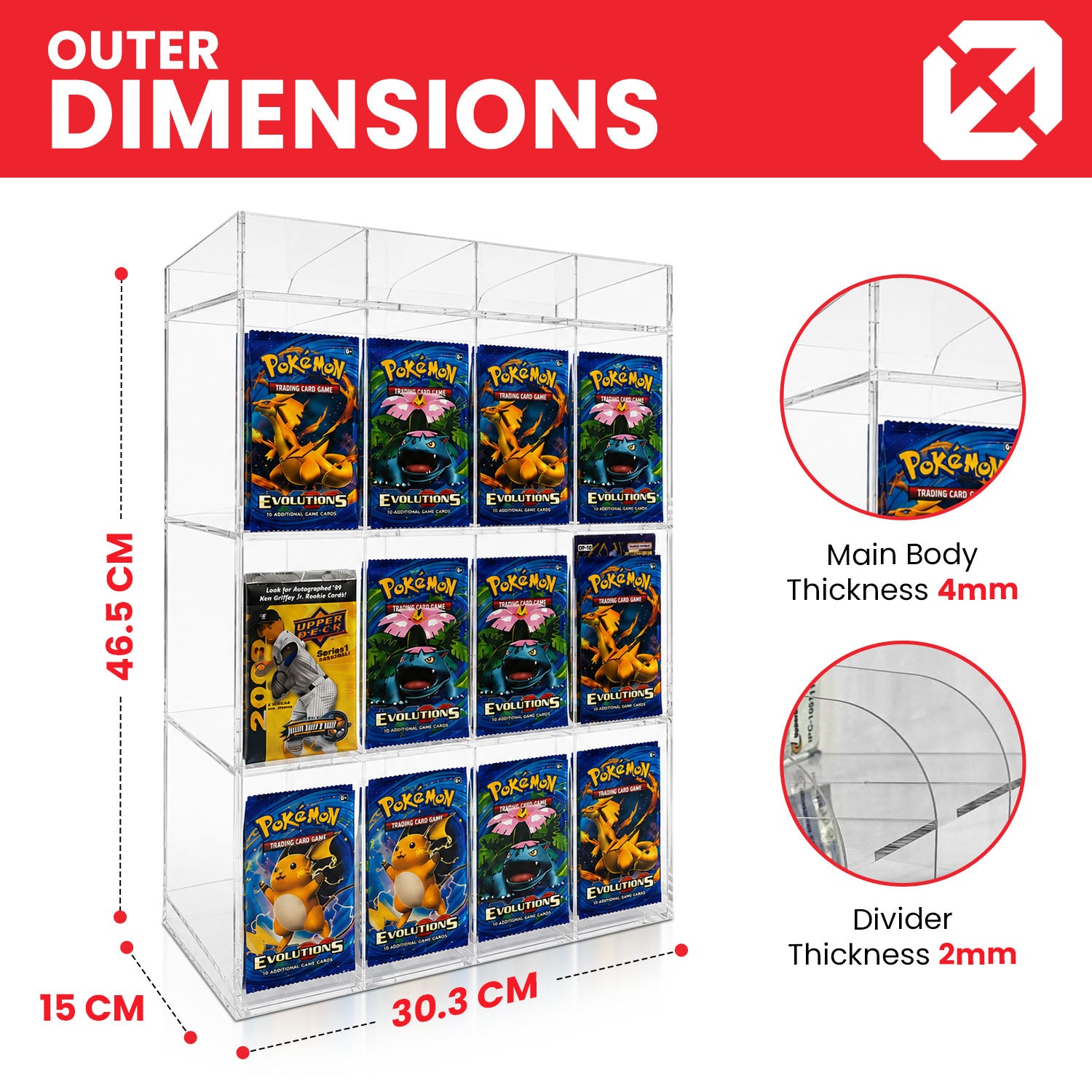 Acrylic Display Stand for Booster  Dispenser Packs