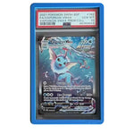 Dark blue bumper graded slab protector for PSA slabs protecting trading card cases from damage