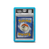 Light blue bumper graded slab protector for PSA slabs protecting trading card cases from damage