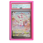 Pink bumper graded slab protector for PSA slabs protecting trading card cases from damage